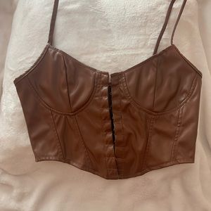 ArmaniVault. Small.Brown party halter top.